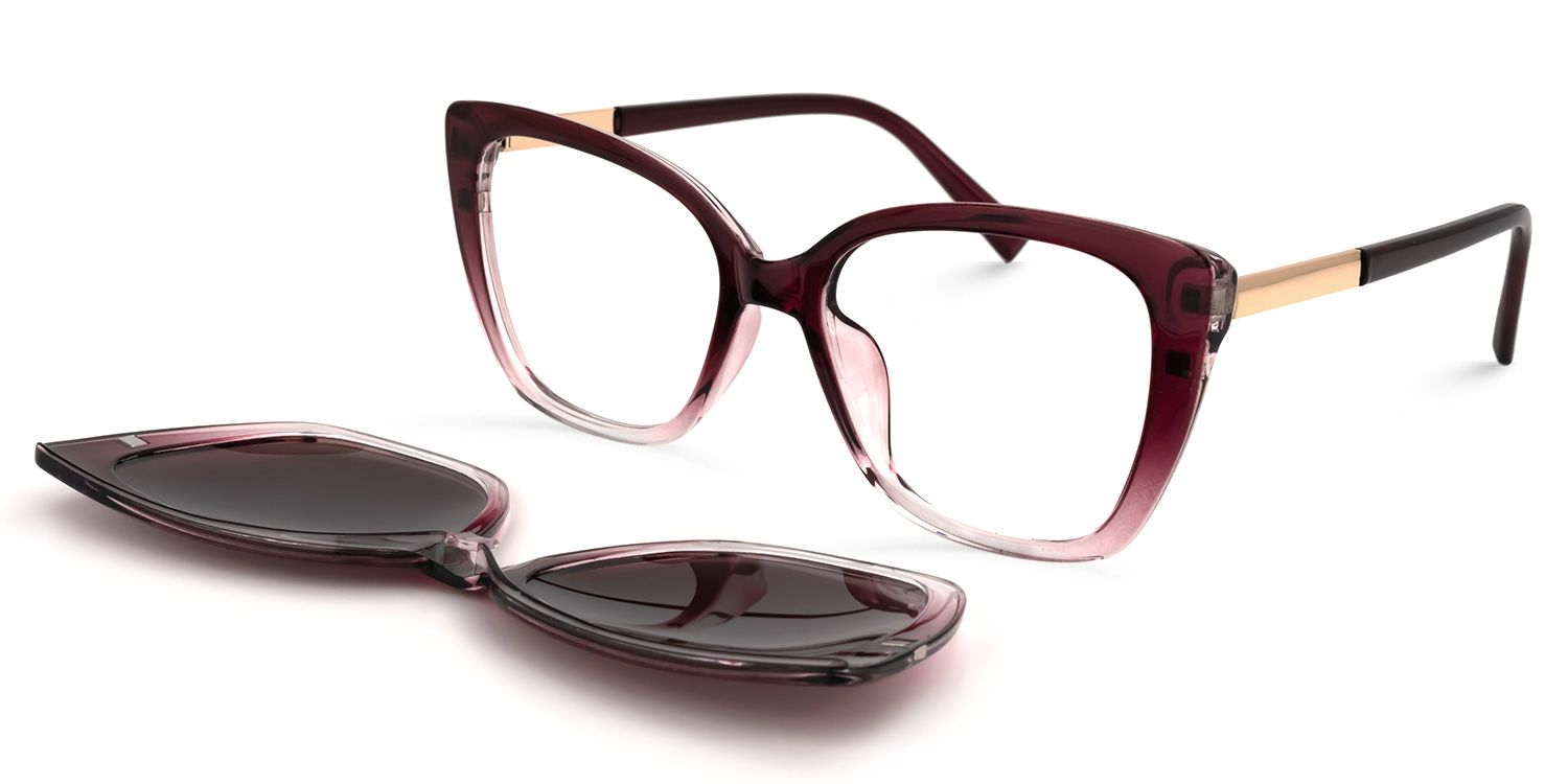 Deonna Clip-on Purple Glasses | ZEELOOL Canada2