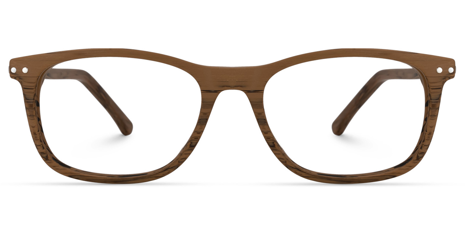 Areizaga Rectangle Brown Glasses | ZEELOOL Canada0