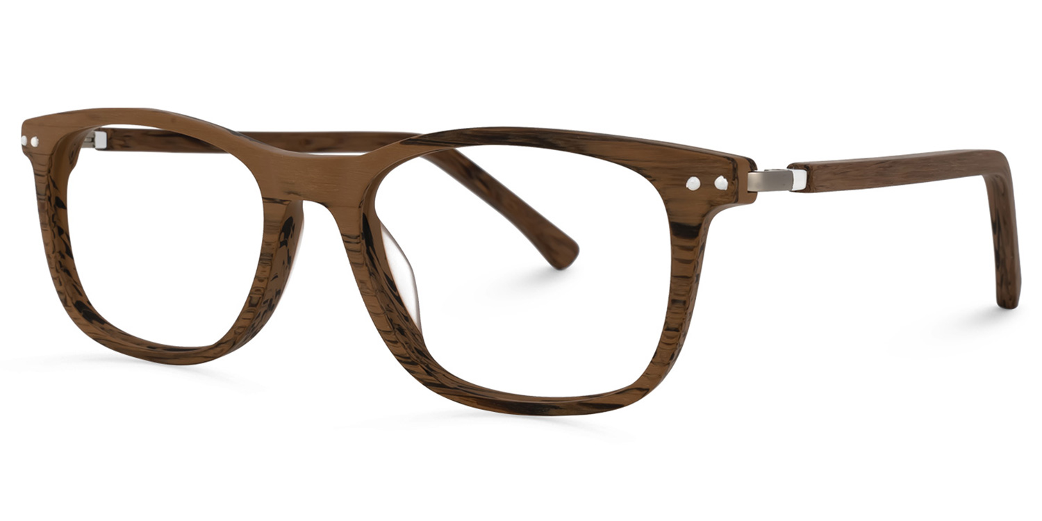 Areizaga Rectangle Brown Glasses | ZEELOOL Canada1