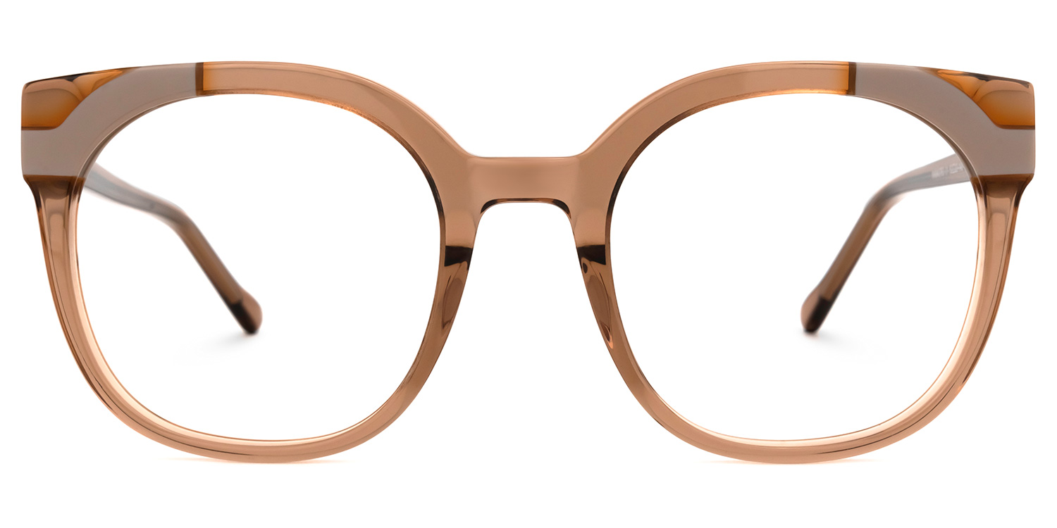 Nereida Round Brown Glasses | ZEELOOL Canada0