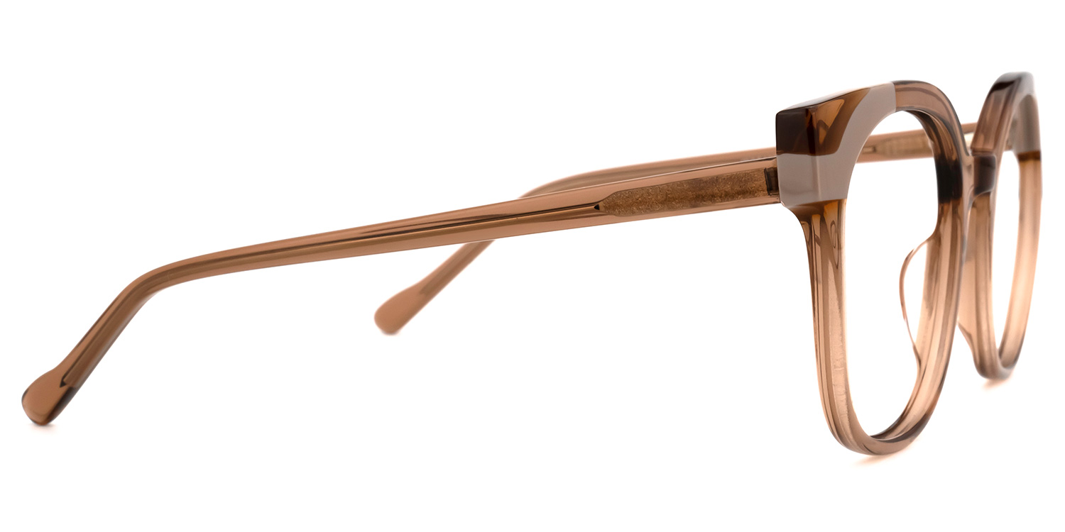 Nereida Round Brown Glasses | ZEELOOL Canada2