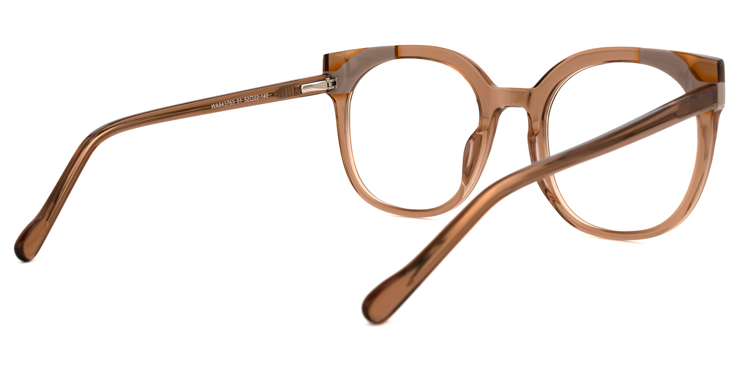 Nereida Round Brown Glasses | ZEELOOL Canada3