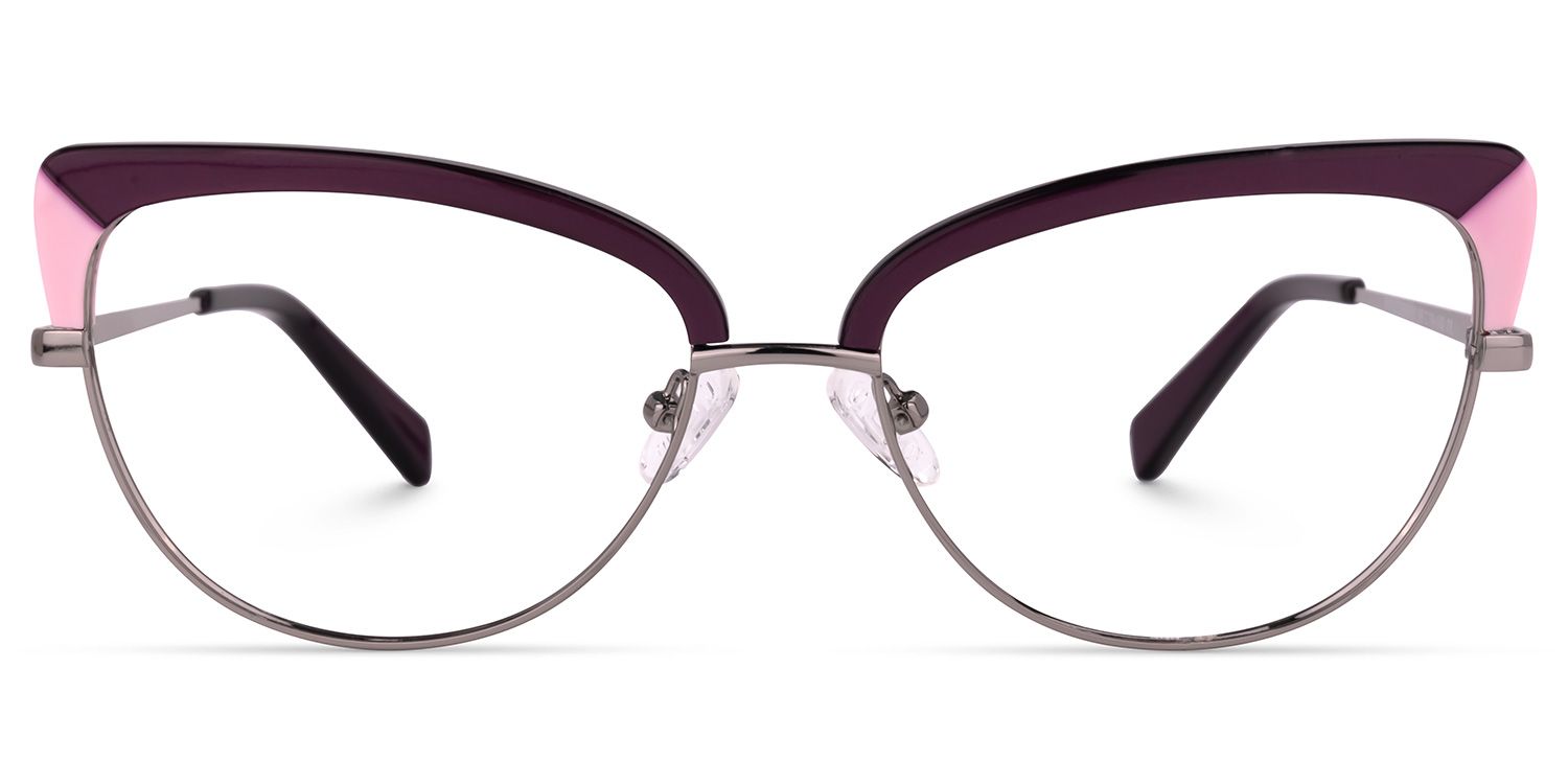 Myrdaliz Browline Dark-Red Glasses | ZEELOOL Canada0