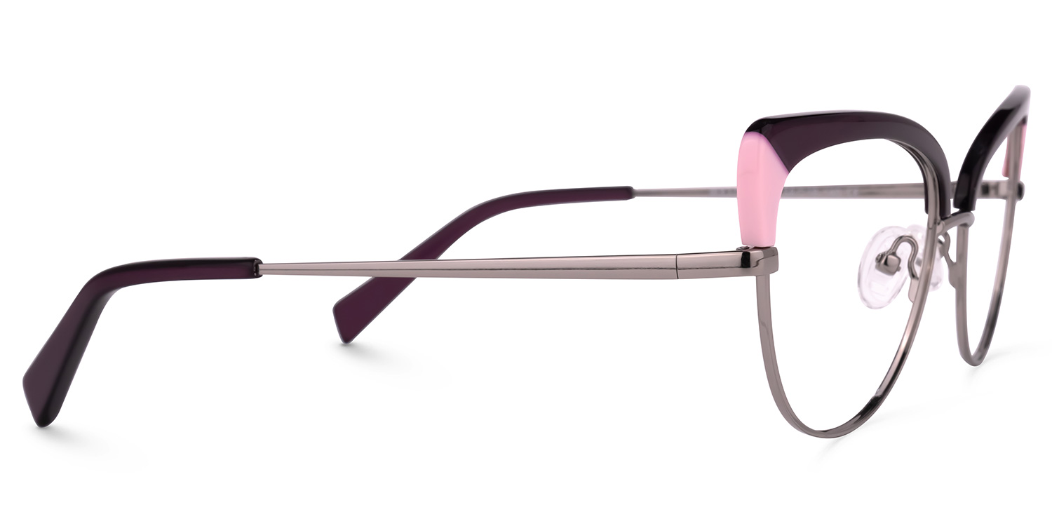 Myrdaliz Browline Dark-Red Glasses | ZEELOOL Canada2