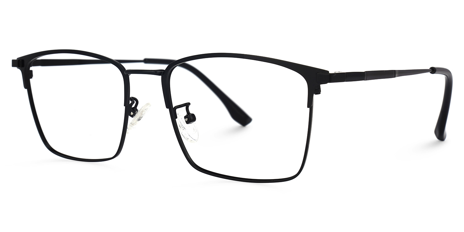 Jones Rectangle Black Glasses | ZEELOOL Canada1