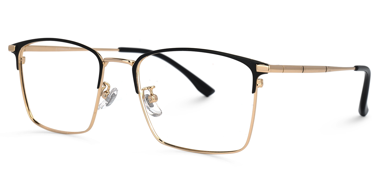 Jones Rectangle Rose-Gold Glasses | ZEELOOL Canada1
