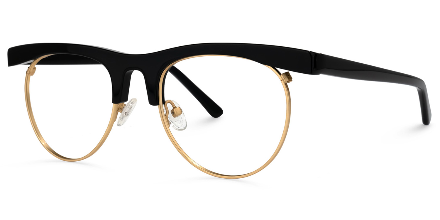 Kenyetta Browline Black Glasses | ZEELOOL Canada1