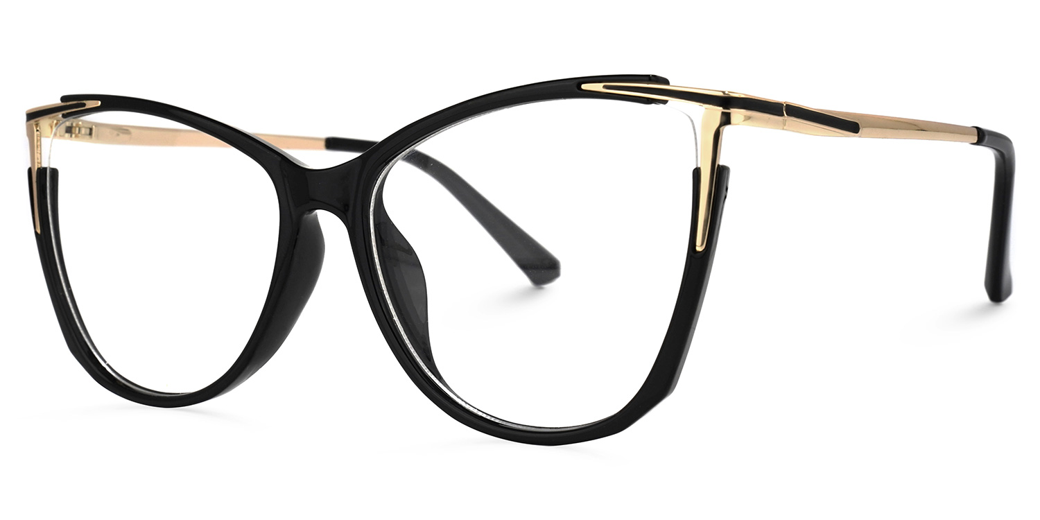 Yomary Cateye Black Glasses3