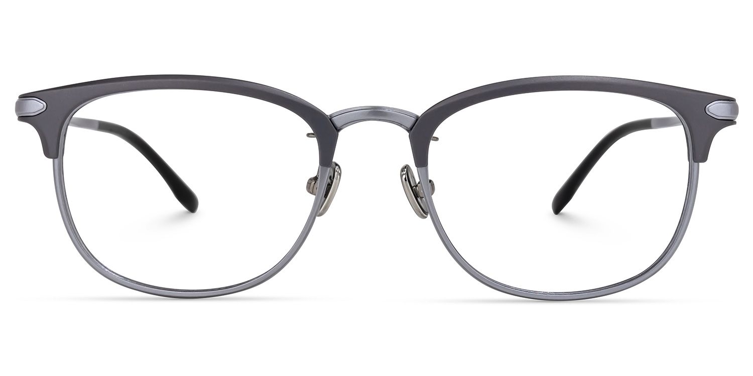 Moreno Browline Gray Glasses | ZEELOOL Canada0