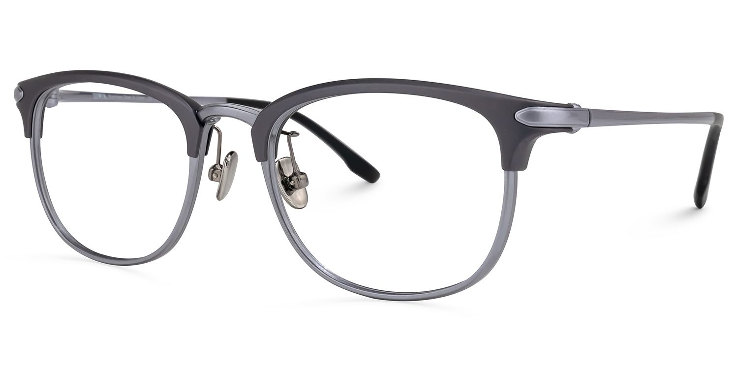 Moreno Browline Gray Glasses | ZEELOOL Canada1
