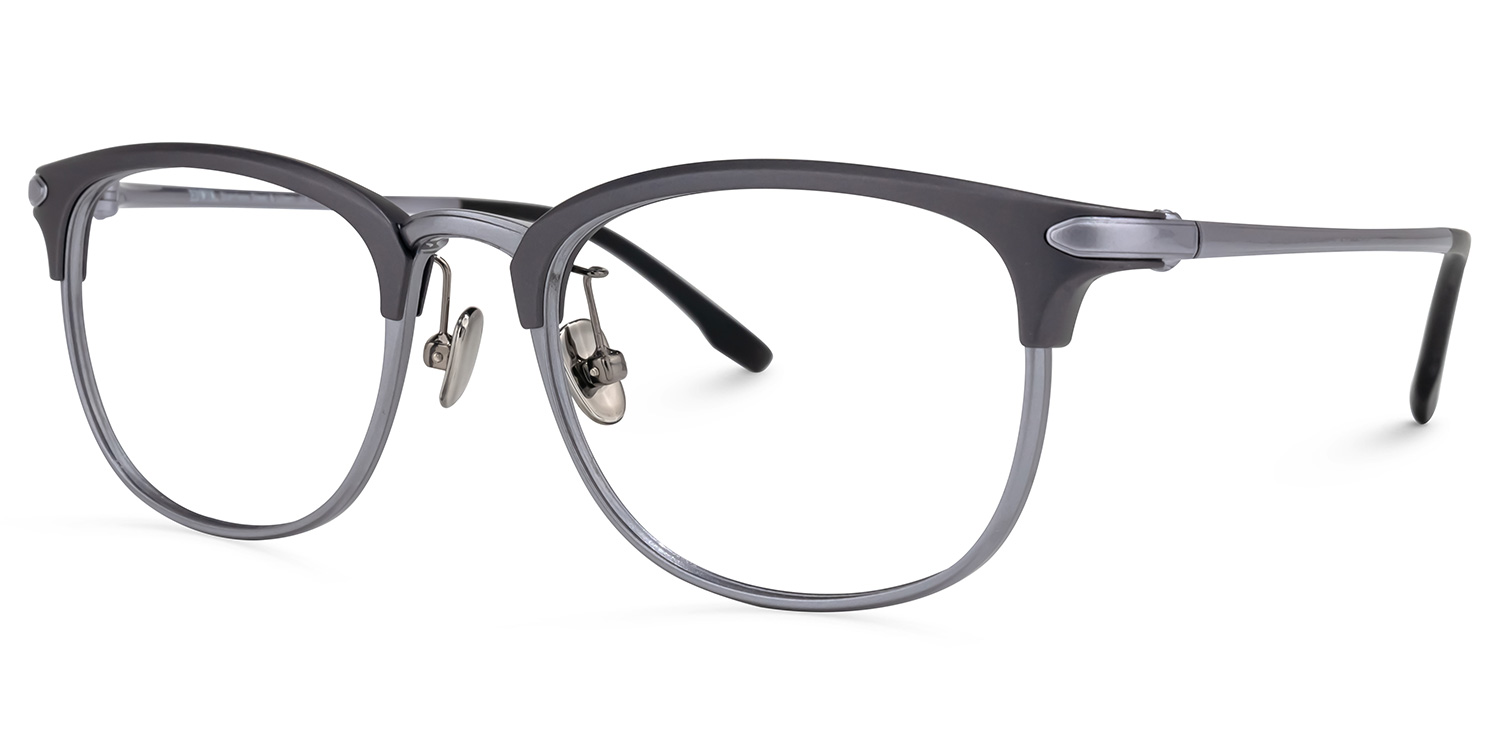 Moreno Browline Gray Glasses1