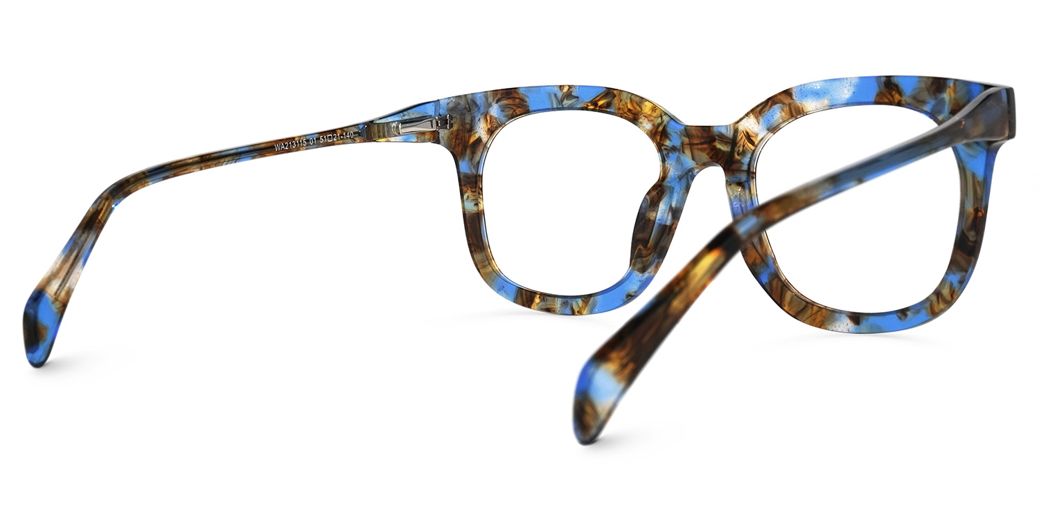 Lynette Square Blue-Floral Glasses | ZEELOOL Canada3