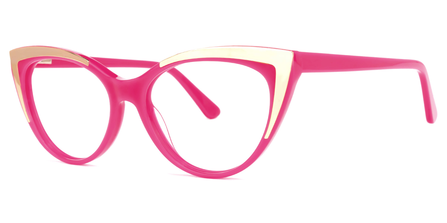 Stinson Cateye Bright-Pink Glasses | ZEELOOL Canada1