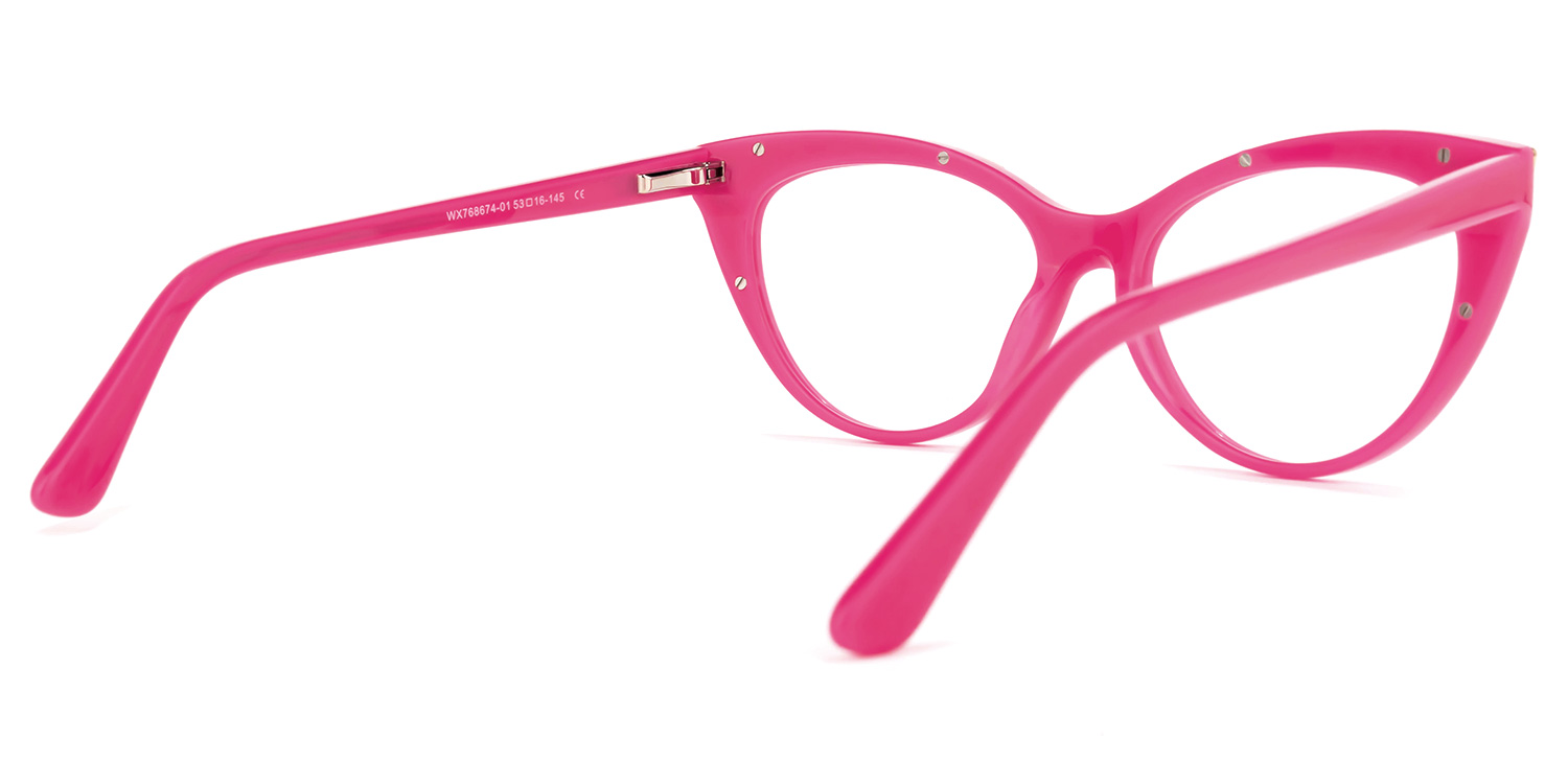 Stinson Cateye Bright-Pink Glasses | ZEELOOL Canada3