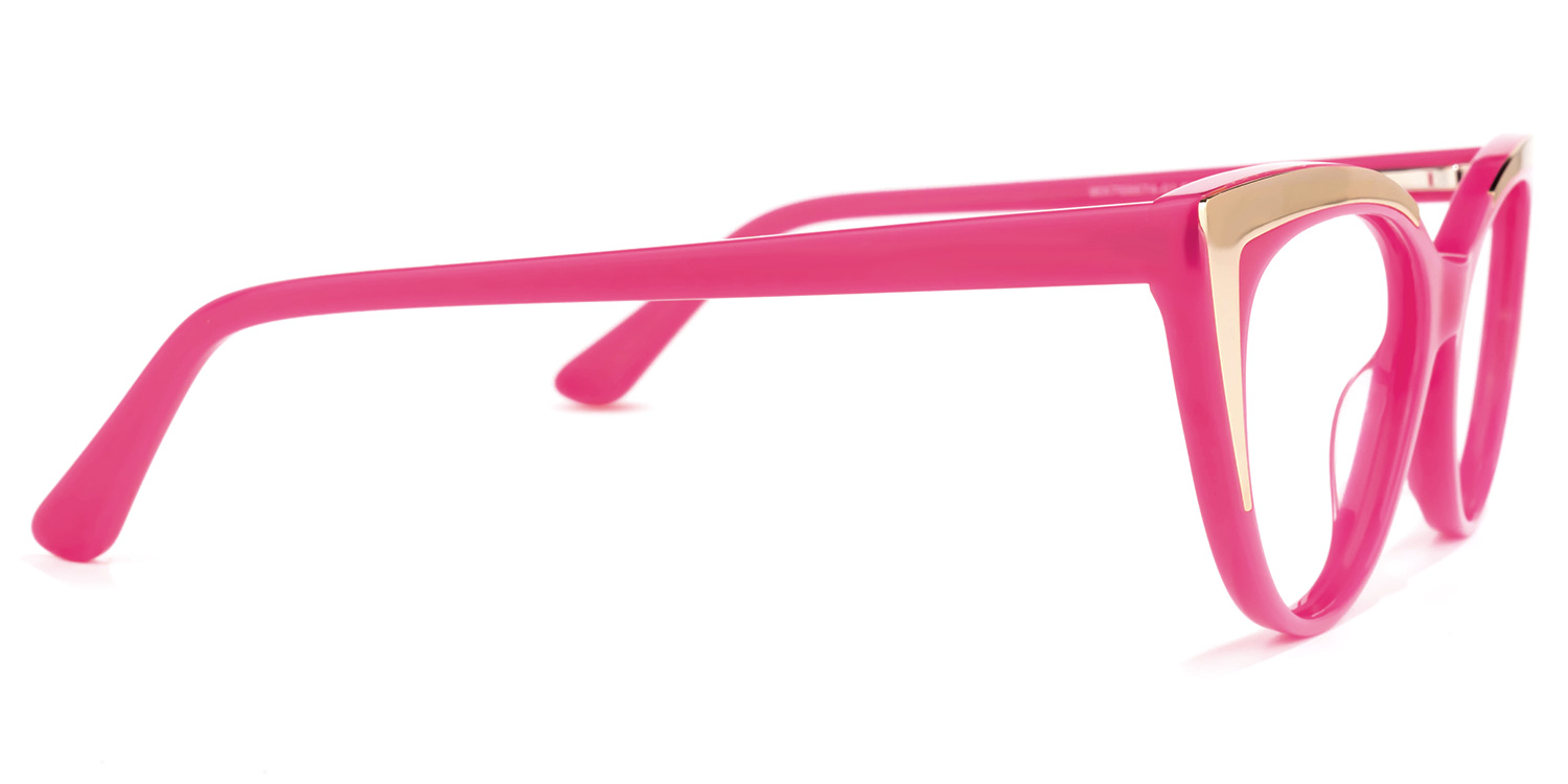 Stinson Cateye Bright-Pink Glasses | ZEELOOL Canada2