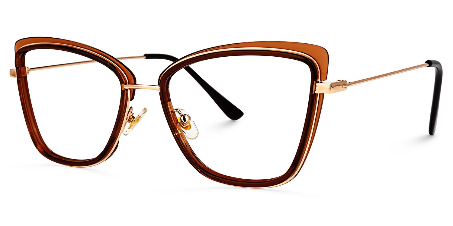 Neal Cateye Brown Glasses | ZEELOOL Canada1