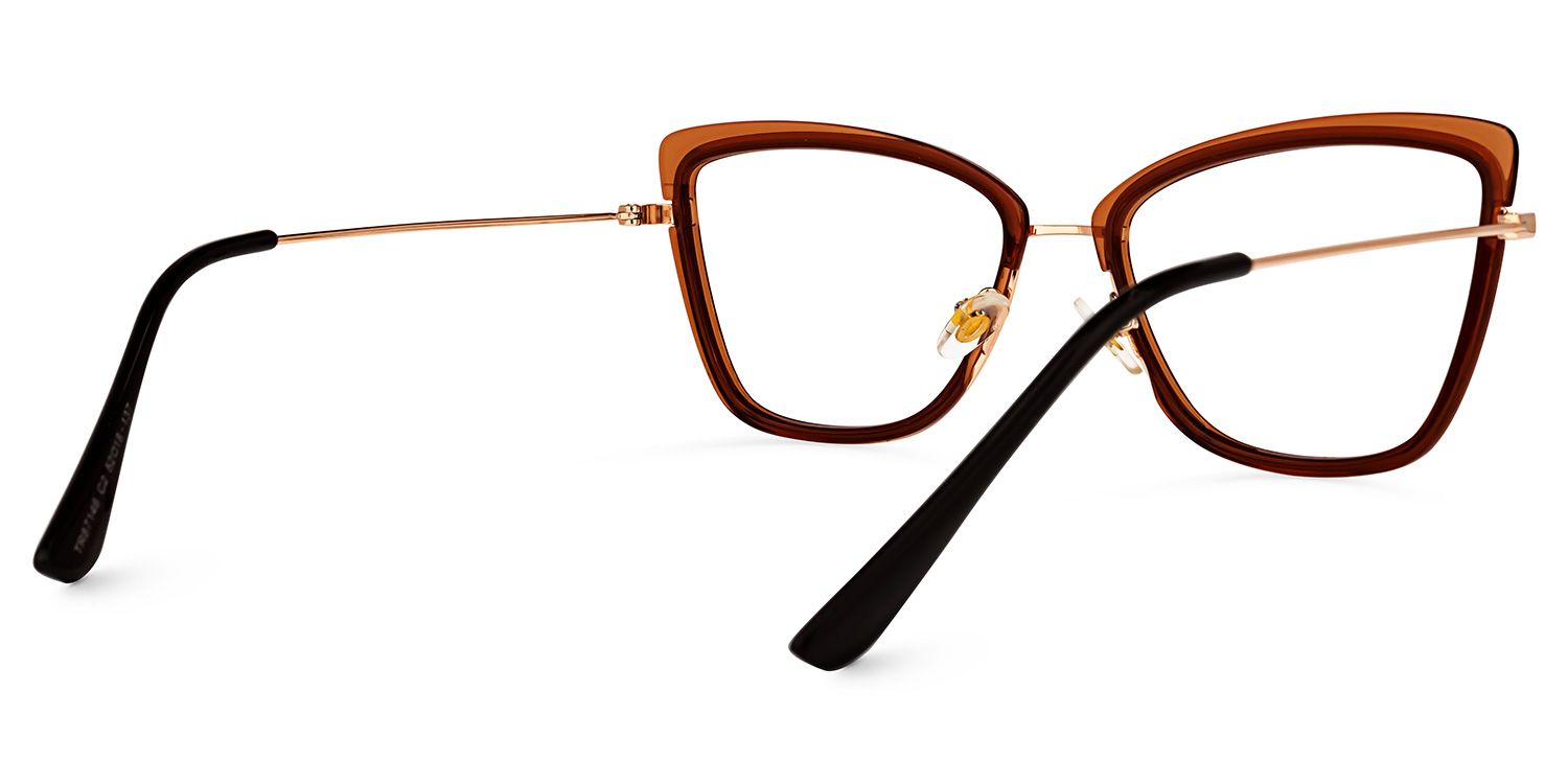 Neal Cateye Brown Glasses | ZEELOOL Canada3