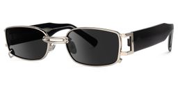 Juarez Oval Silver Sunglasses1