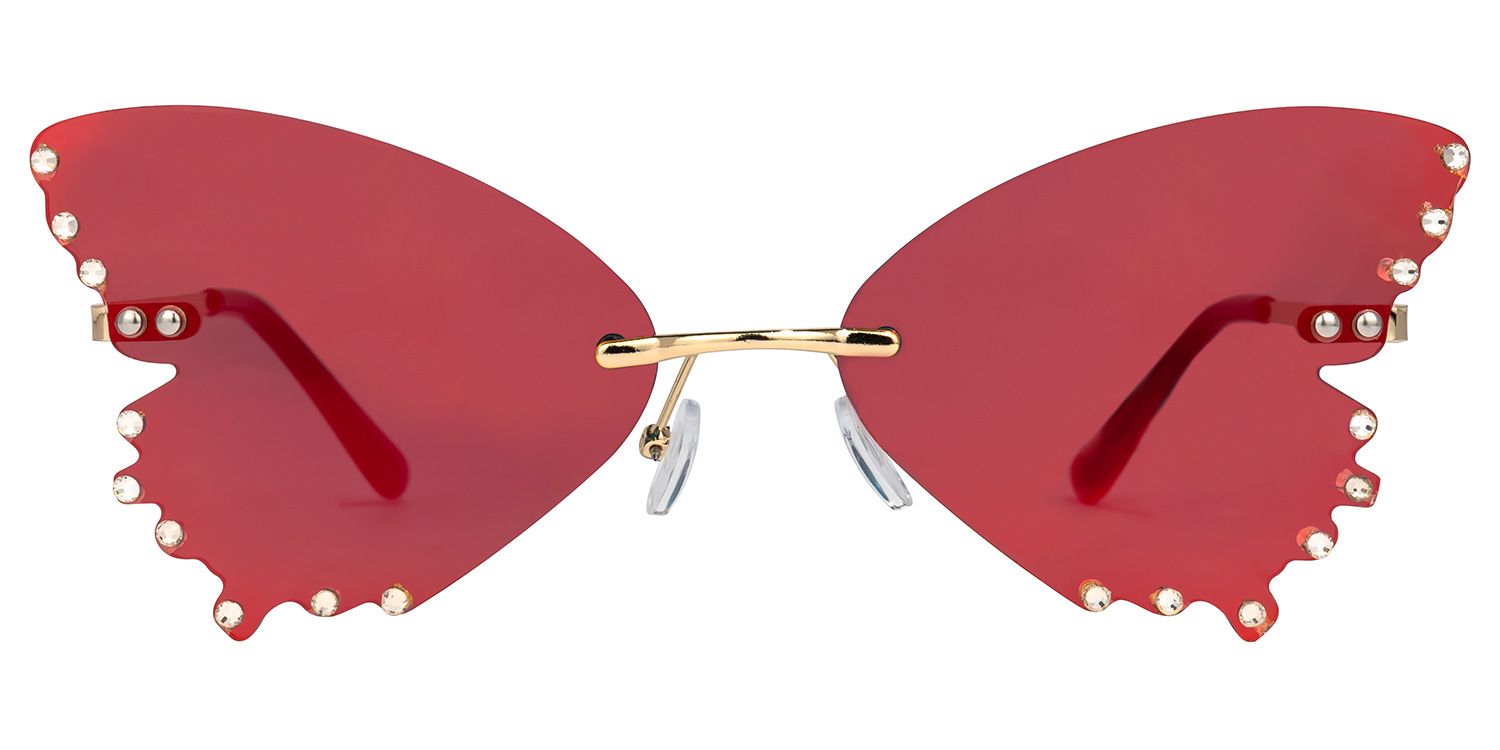 Rosie Butterfly Red Sunglasses | ZEELOOL Canada0