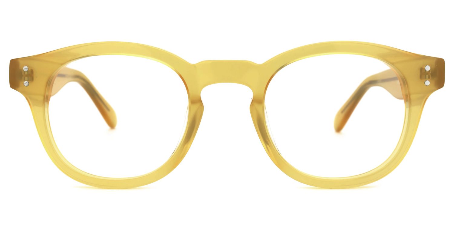 Blanca Round Yellow Glasses | ZEELOOL Canada0