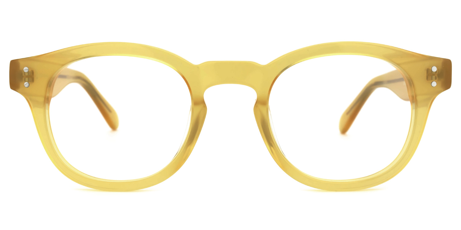 Blanca Round Yellow Glasses | ZEELOOL Canada0