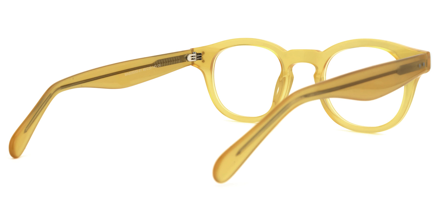 Blanca Round Yellow Glasses | ZEELOOL Canada3