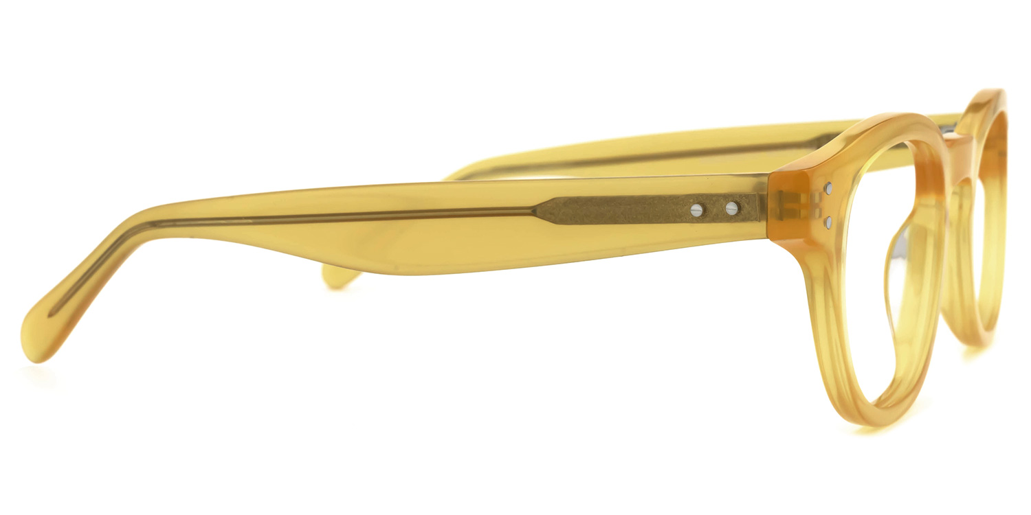 Blanca Round Yellow Glasses | ZEELOOL Canada2