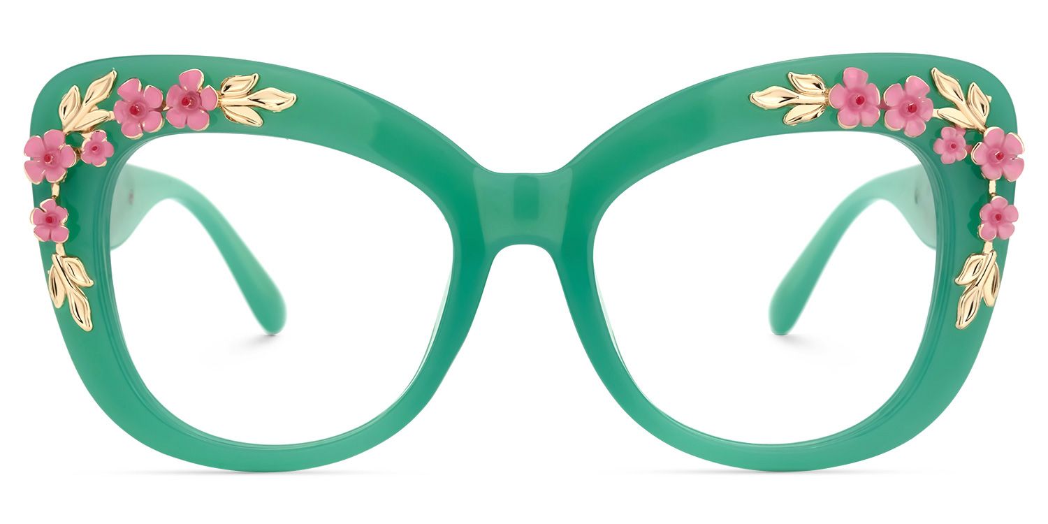 Verletta Cateye Green Glasses | ZEELOOL Canada0