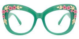 Verletta Cateye Green Glasses0