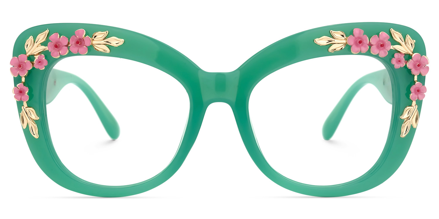 Verletta Cateye Green Glasses | ZEELOOL Canada0