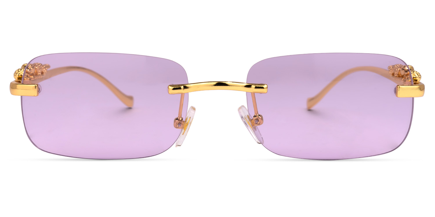 Carolina Rectangle Purple Sunglasses | ZEELOOL Canada0