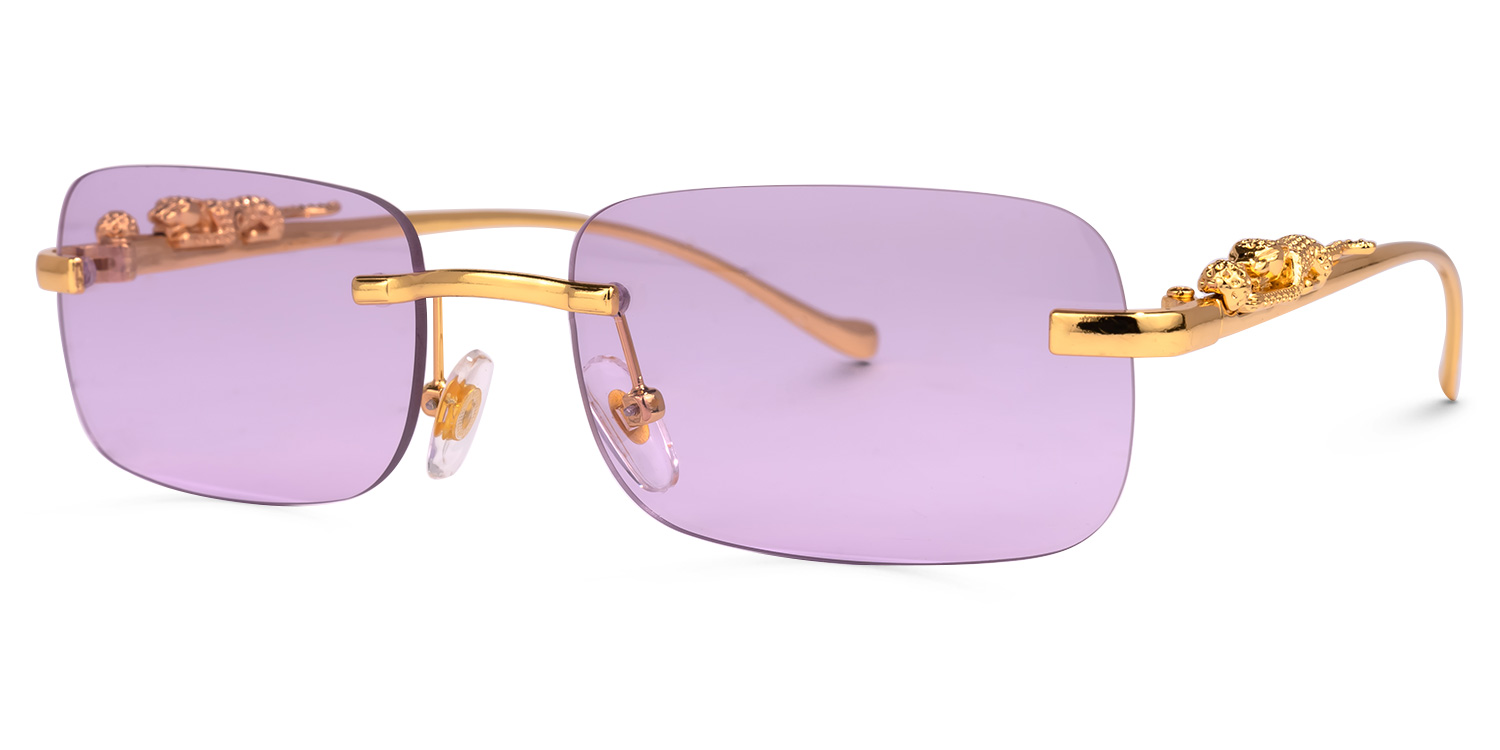 Carolina Rectangle Purple Sunglasses | ZEELOOL Canada1
