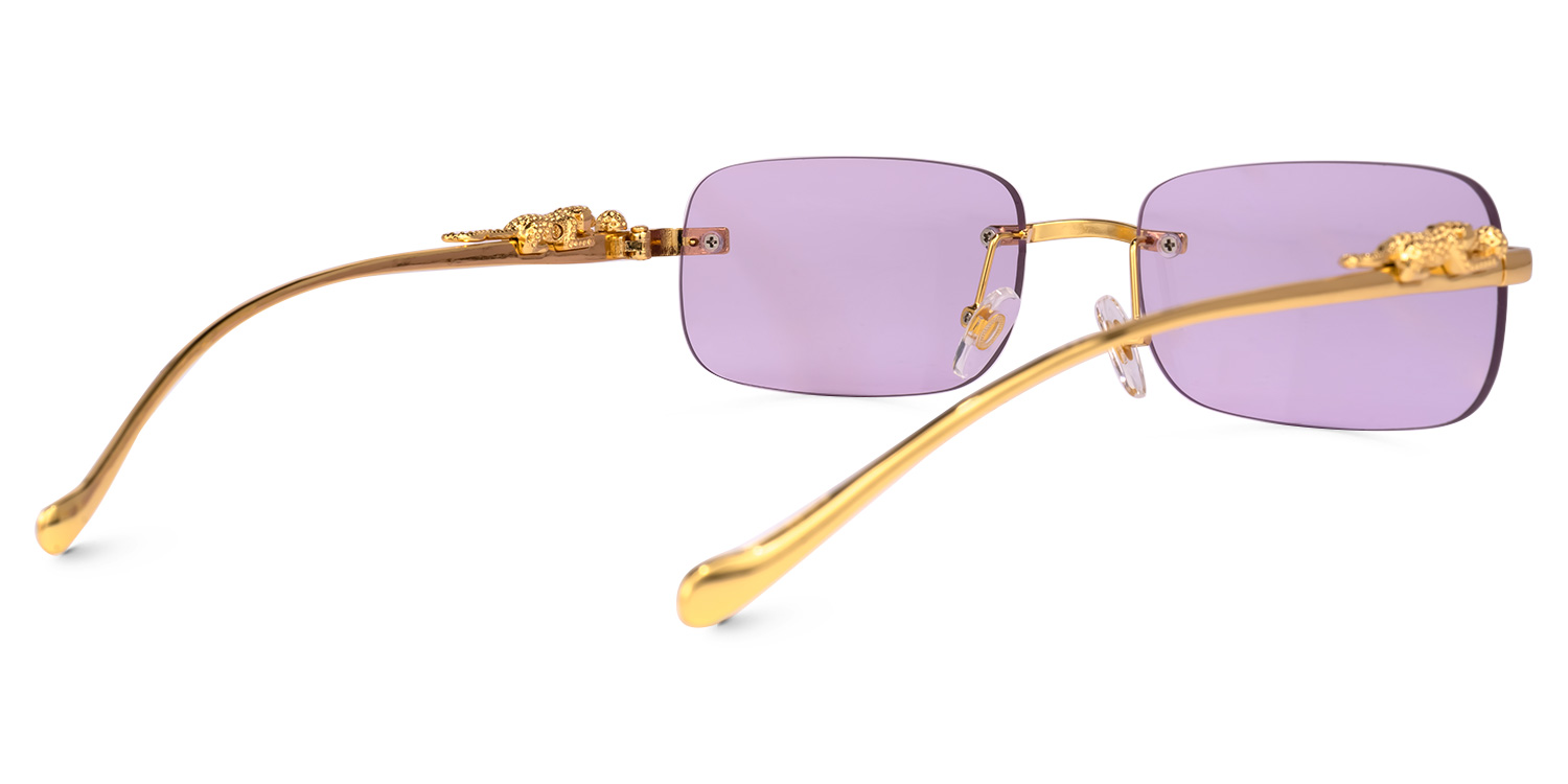 Carolina Rectangle Purple Sunglasses | ZEELOOL Canada3