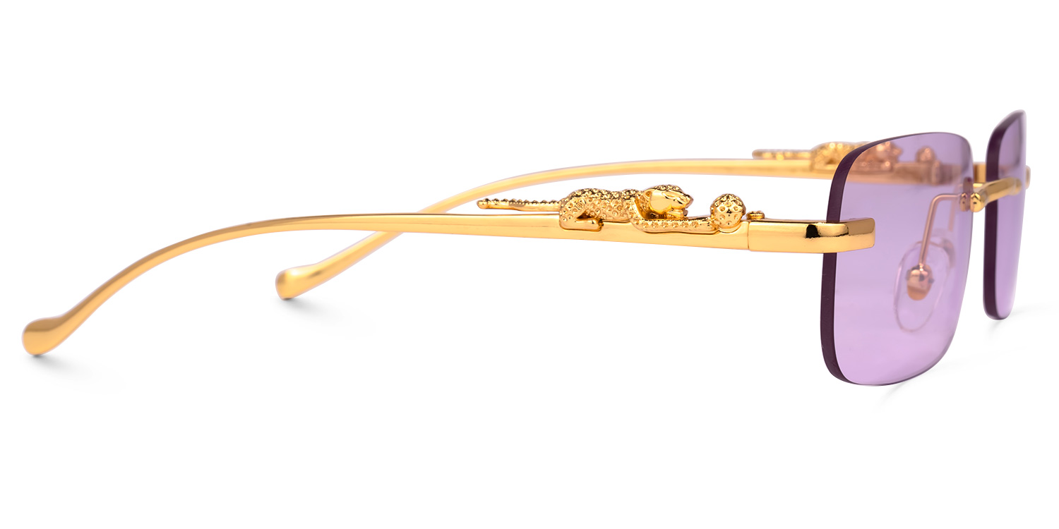 Carolina Rectangle Purple Sunglasses | ZEELOOL Canada2