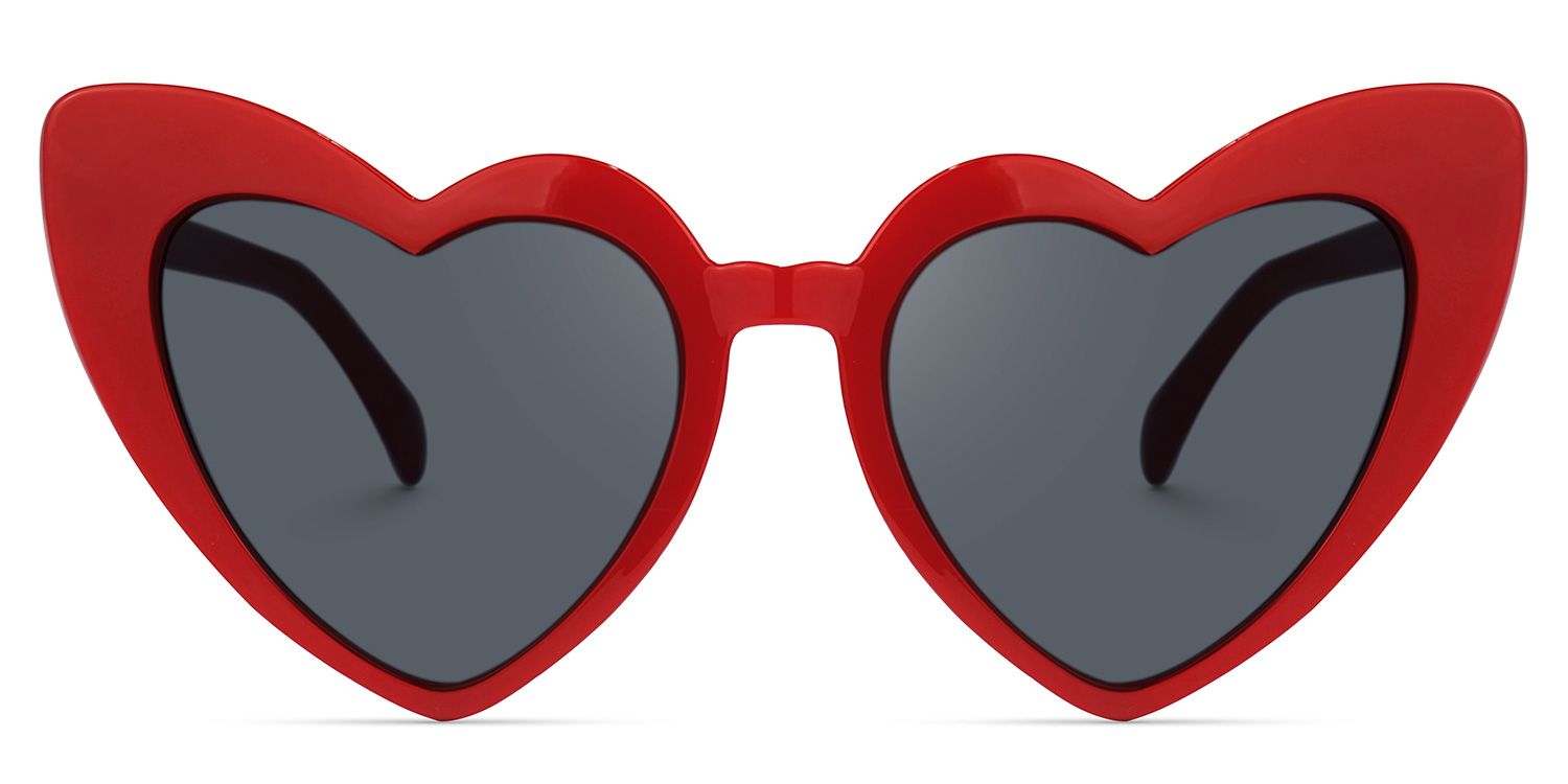Monkina Heart Red Sunglasses | ZEELOOL Canada0