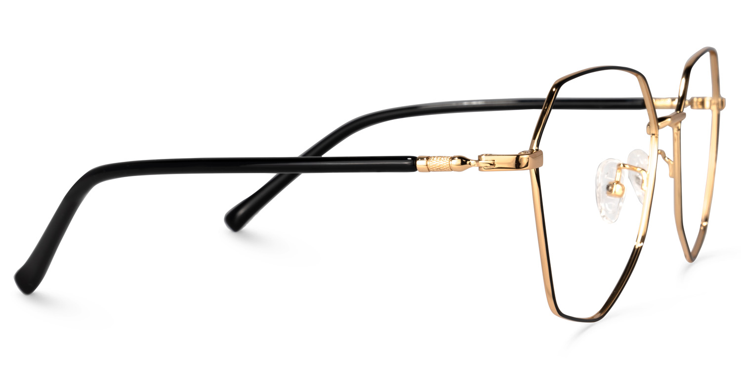 Bivins Geometric Black Glasses | ZEELOOL Canada2