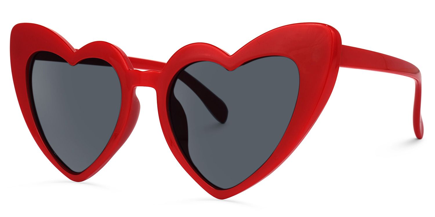 Monkina Heart Red Sunglasses | ZEELOOL Canada1