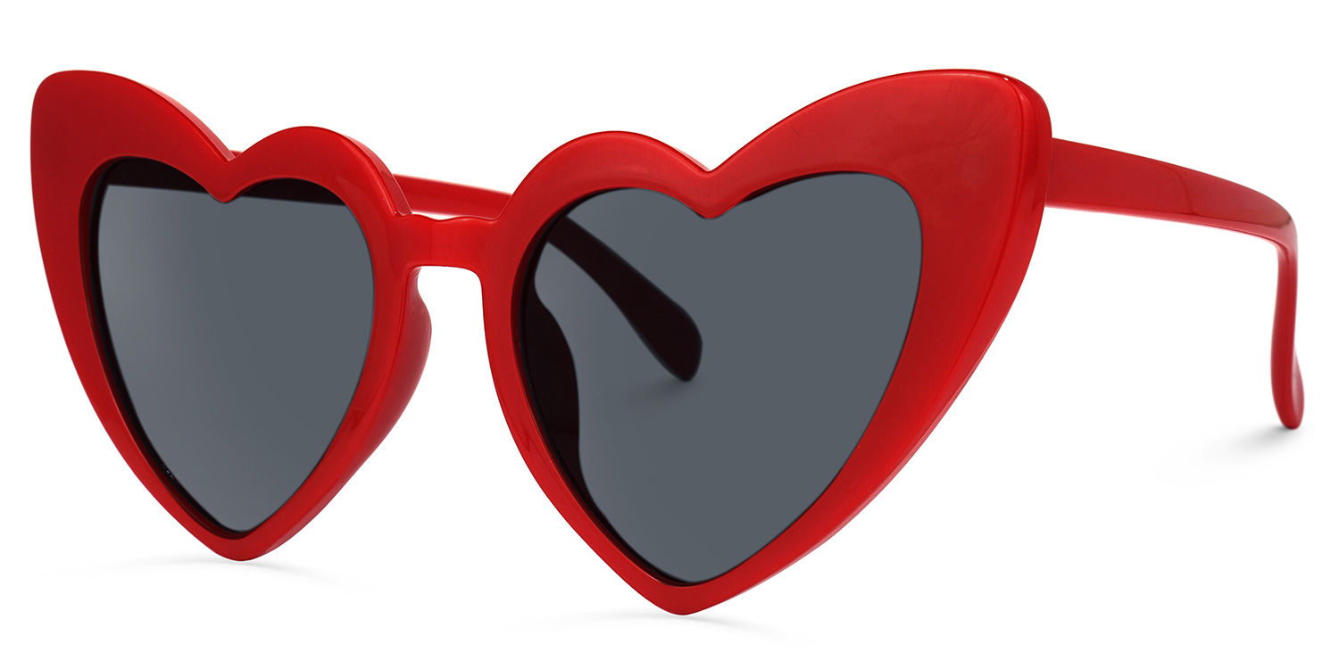 Monkina Heart Red Sunglasses | ZEELOOL Canada1