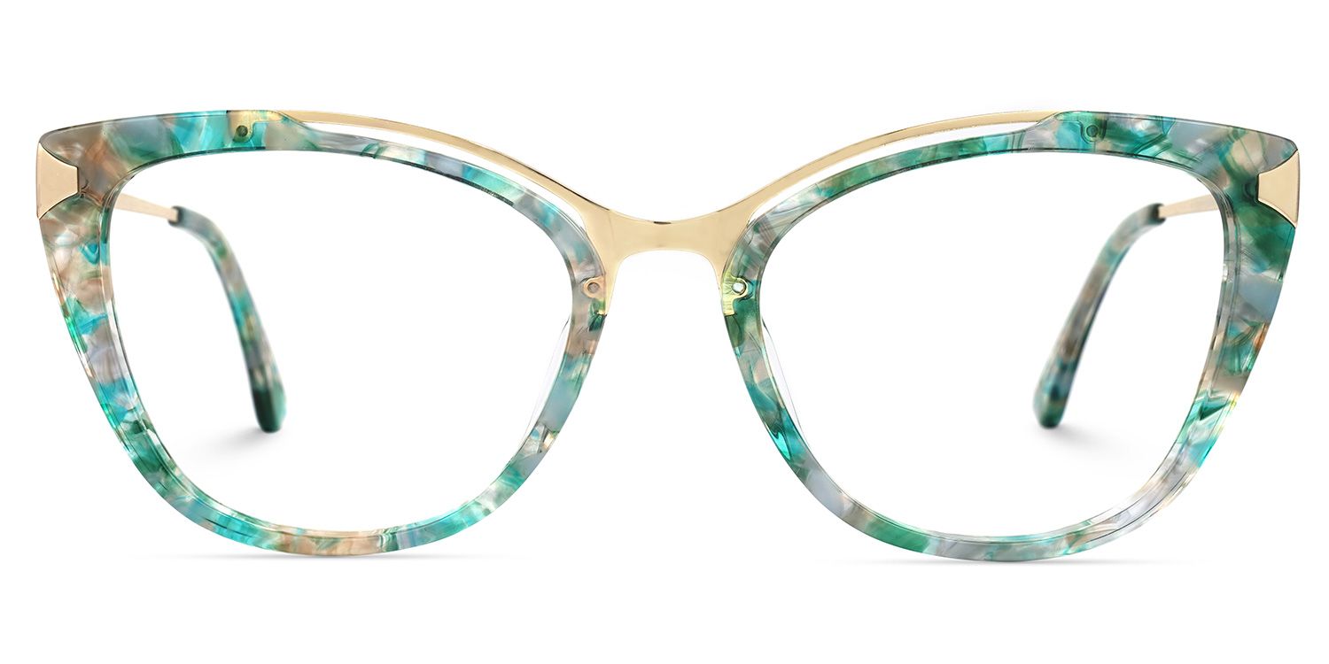 Kamara Cateye Green-Floral Glasses | ZEELOOL Canada0