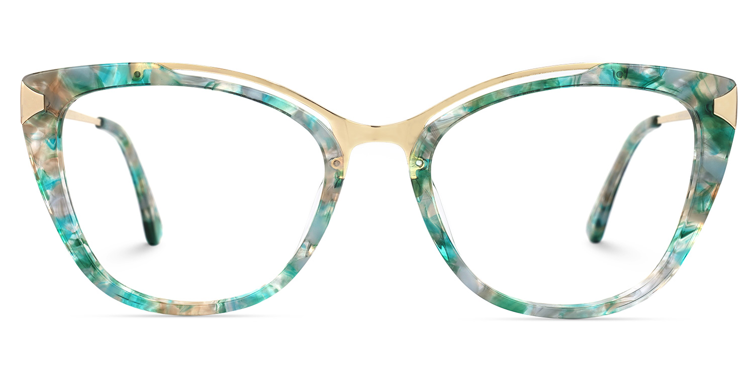 Kamara Cateye Green-Floral Glasses | ZEELOOL Canada0