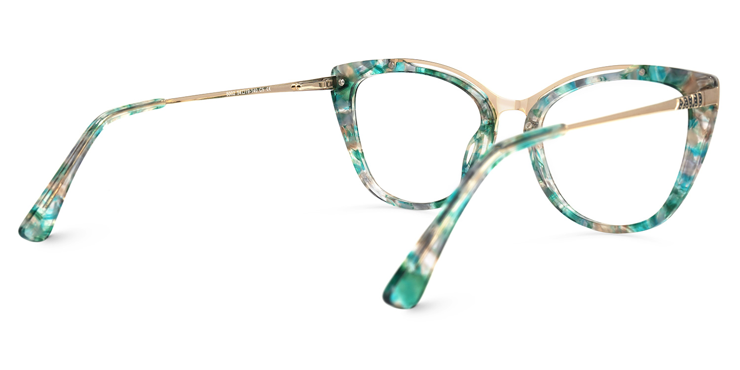 Kamara Cateye Green-Floral Glasses | ZEELOOL Canada3