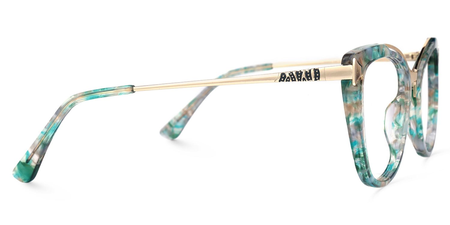 Kamara Cateye Green-Floral Glasses | ZEELOOL Canada2