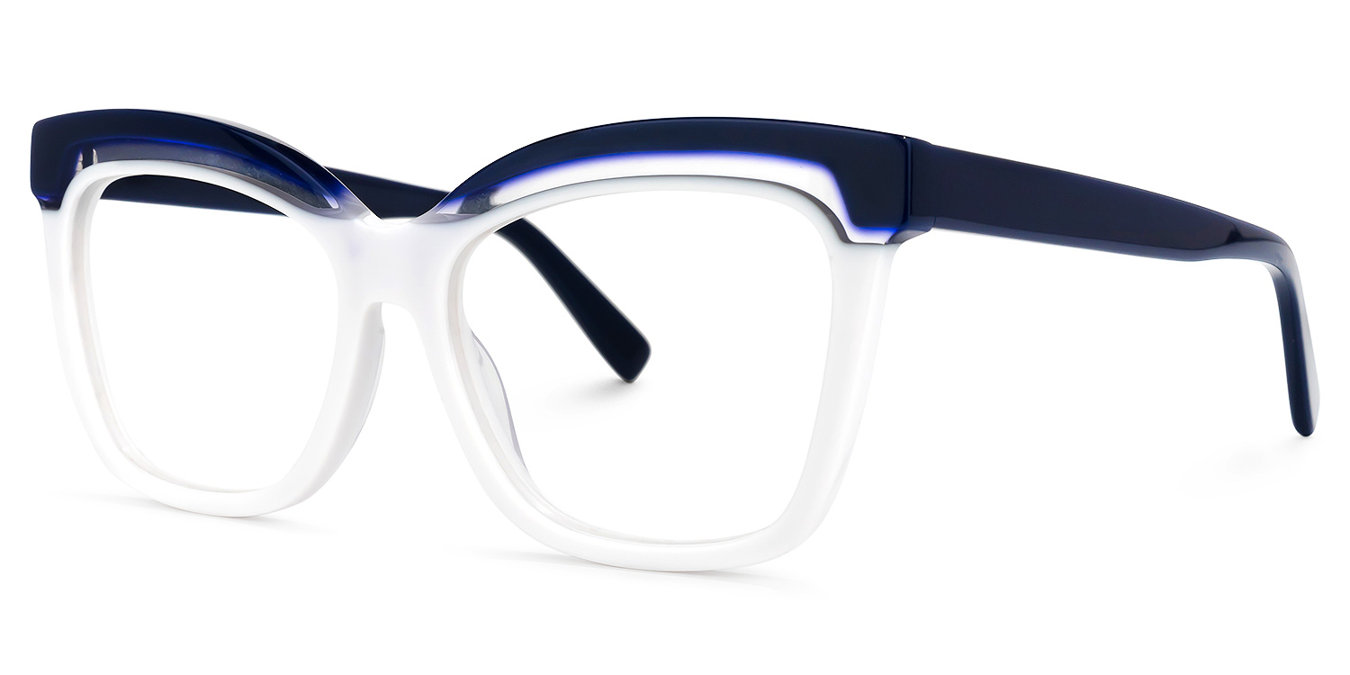 Lesly Square White Glasses | ZEELOOL Canada1