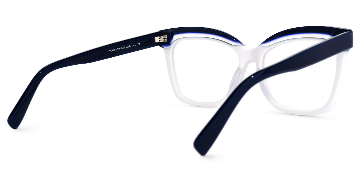 Lesly Square White Glasses3