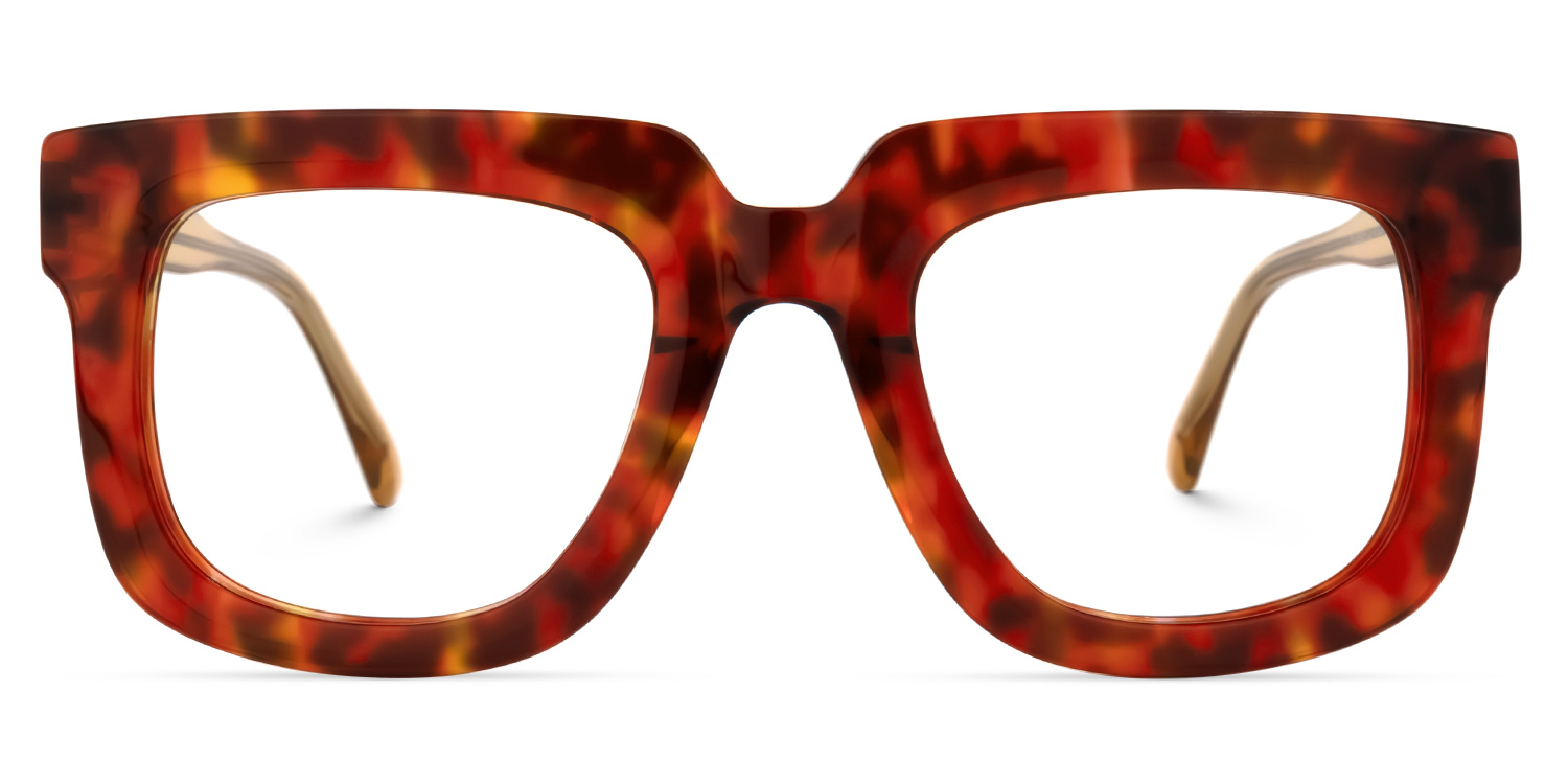 Rosita Square Red-Tortoise Glasses0