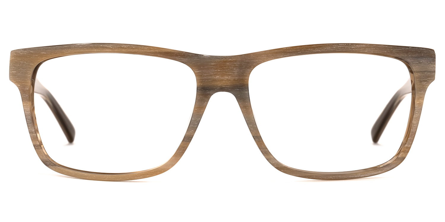 Mendez Rectangle Brown Glasses | ZEELOOL Canada0