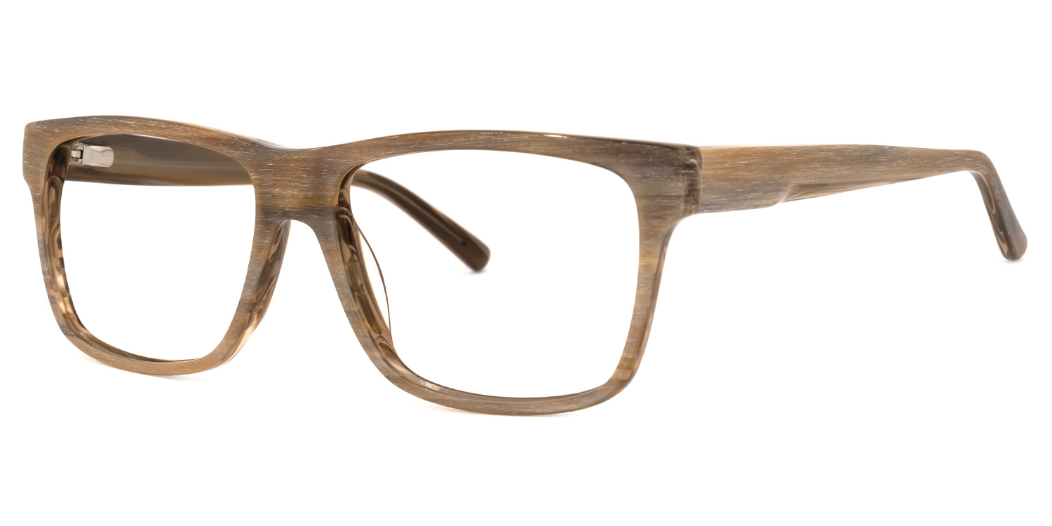 Mendez Rectangle Brown Glasses1