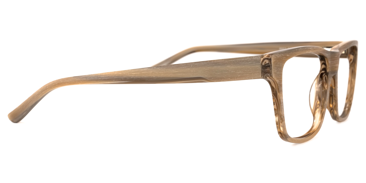 Mendez Rectangle Brown Glasses | ZEELOOL Canada2