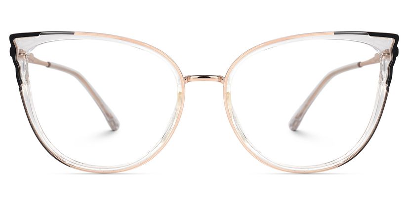 Estrada Cateye Black-Clear Glasses