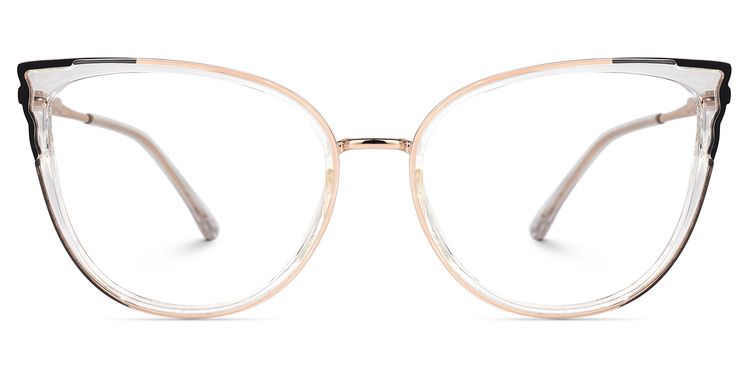 Estrada Cateye Black-Clear Glasses